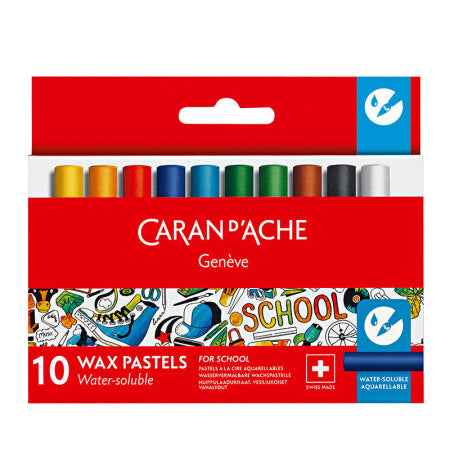 CARAN D'ACHE Water Soluble Wax Colour Pencil 10s