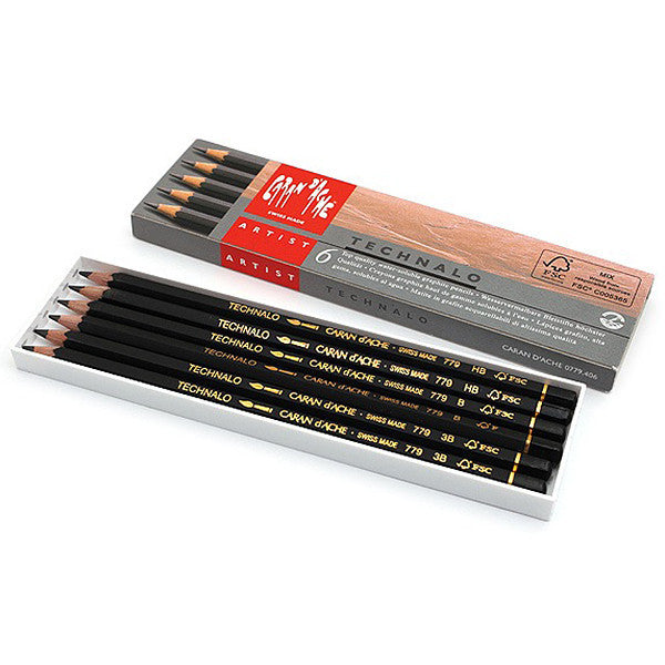 CARAN D'ACHE Technalo Water Soluble Set of 6 HB/B/3B Default Title