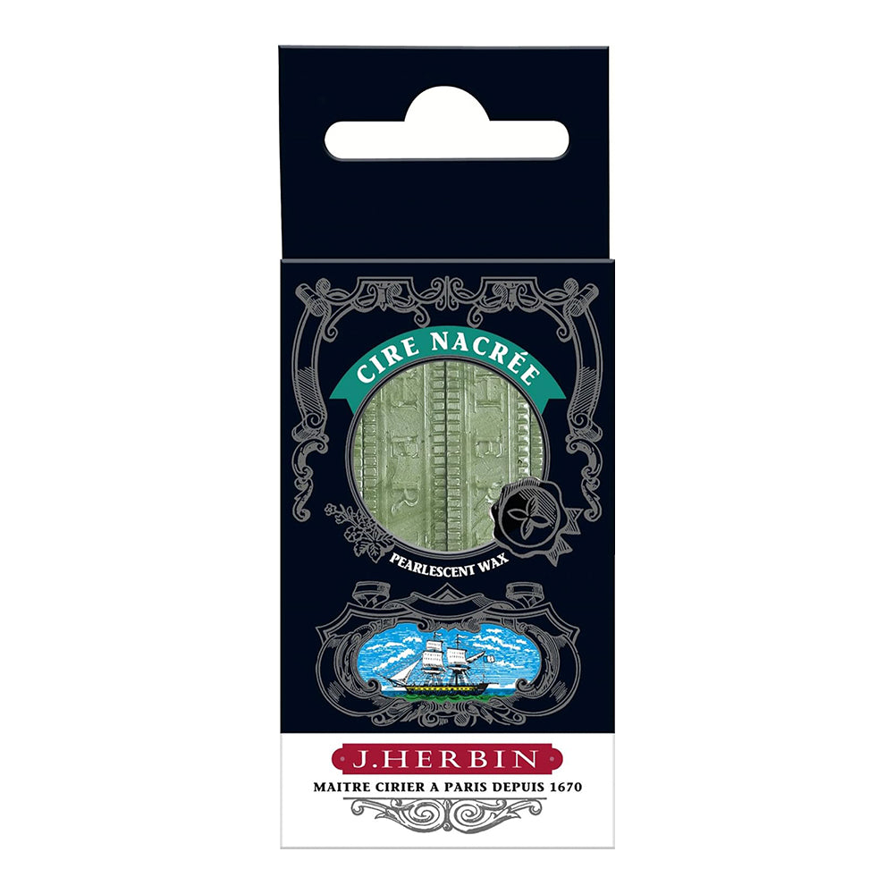 JACQUES HERBIN Pearlescent Sealing Wax 4x Almond Green