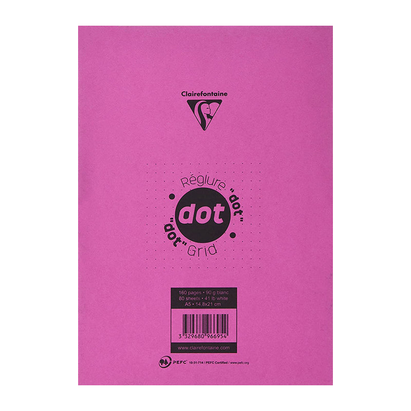CLAIREFONTAINE GraF it Pad A5 90g 80s Dot Grid Pink No.60 Default Title