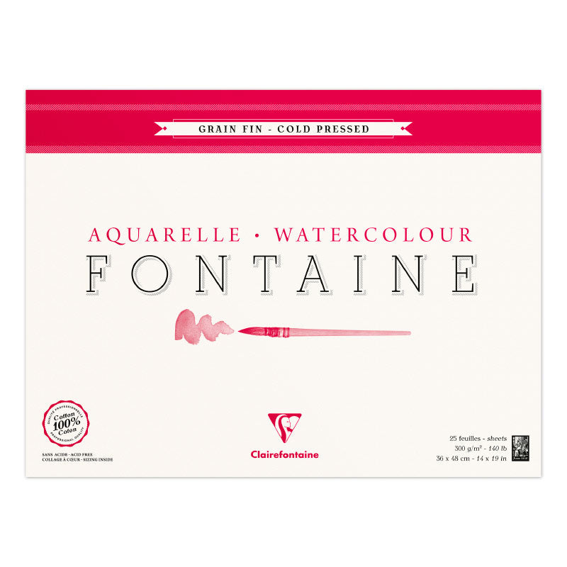 CLAIREFONTAINE Fontaine 4 Sides Cold Pressed 300g 36x48cm 25s