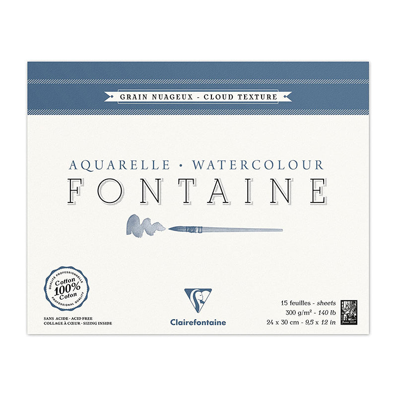 CLAIREFONTAINE Fontaine 4 Sides Cloud Texture 300g 24x30cm 15s Default Title