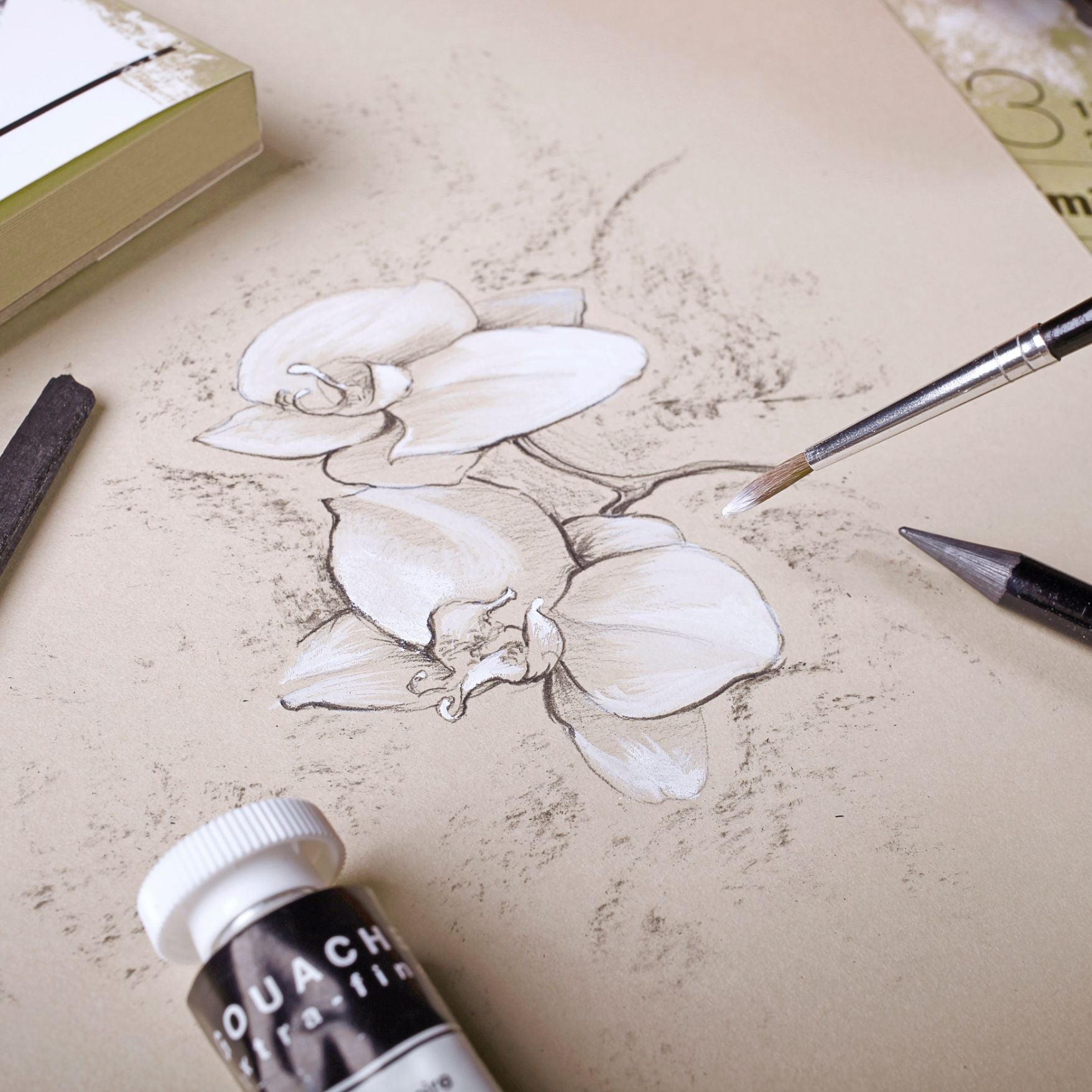 CLAIREFONTAINE Paint ON Pad A2 250g Natural 30s