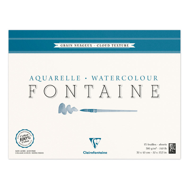 CLAIREFONTAINE Fontaine 4 Sides Cloud Texture 300g 30x40cm 15s