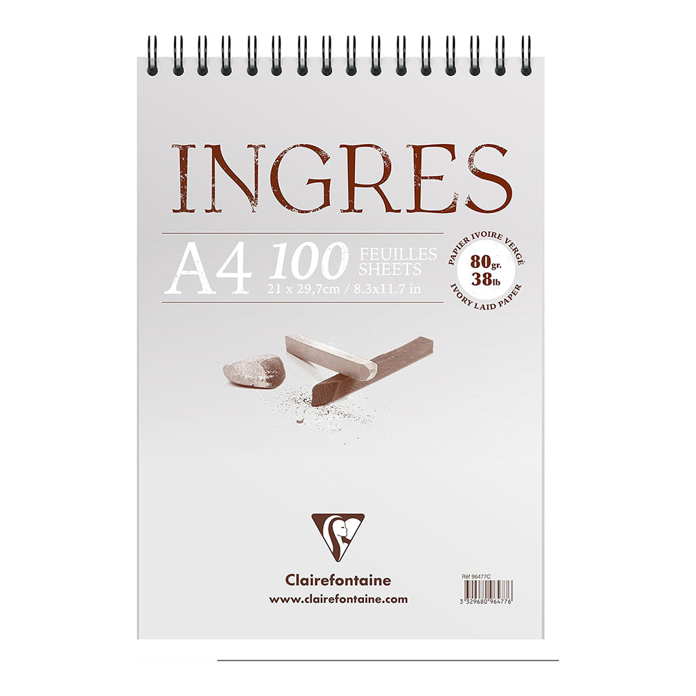 CLAIREFONTAINE Ingres Study Wirebound A4 80g 100s White