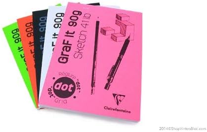 CLAIREFONTAINE GraF it Pad A5 90g 80s Dot Grid White 7 Colours