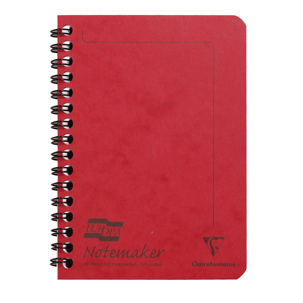 CLAIREFONTAINE Europa A6 10.5x14.4cm 120p Lined Red