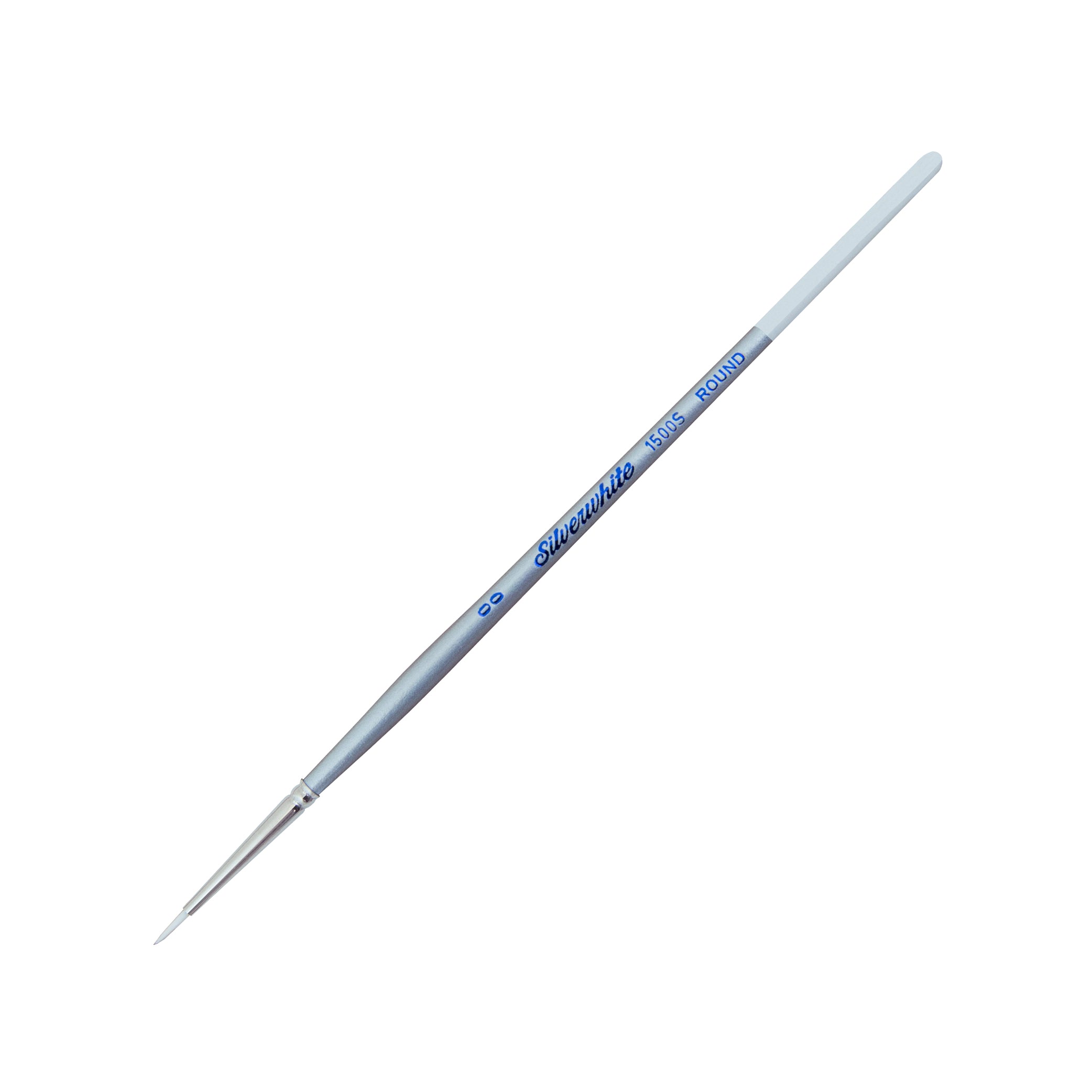 SILVERWhite White Taklon 1500S Short-Round 2/0