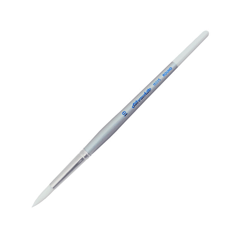 SILVERWhite White Taklon 1500S Short-Round 10