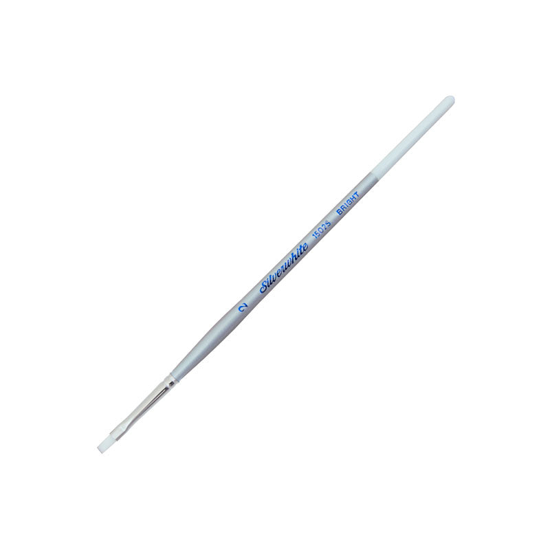 SILVERWhite White Taklon 1502S Short-Bright 2