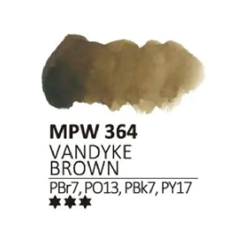 MIJELLO Mission Watercolour Pan 364 VanDyke Brown
