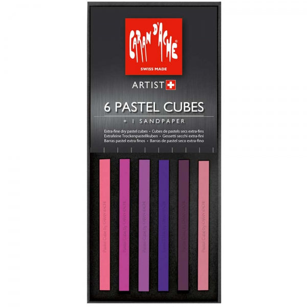 CARAN D'ACHE 6 Pastel Cubes N°4 Aubergine