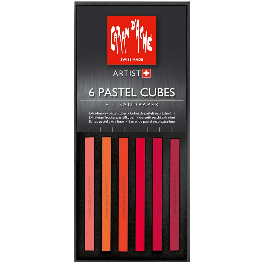 CARAN D'ACHE 6 Pastel Cubes N°3 Red Berries