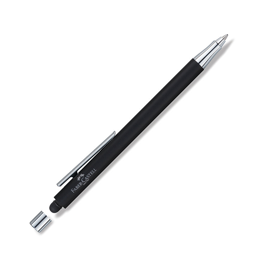 FABER-CASTELL DESIGN Neo Slim Black Matt/Shiny Chrome Ball Pen+Stylus Default Title
