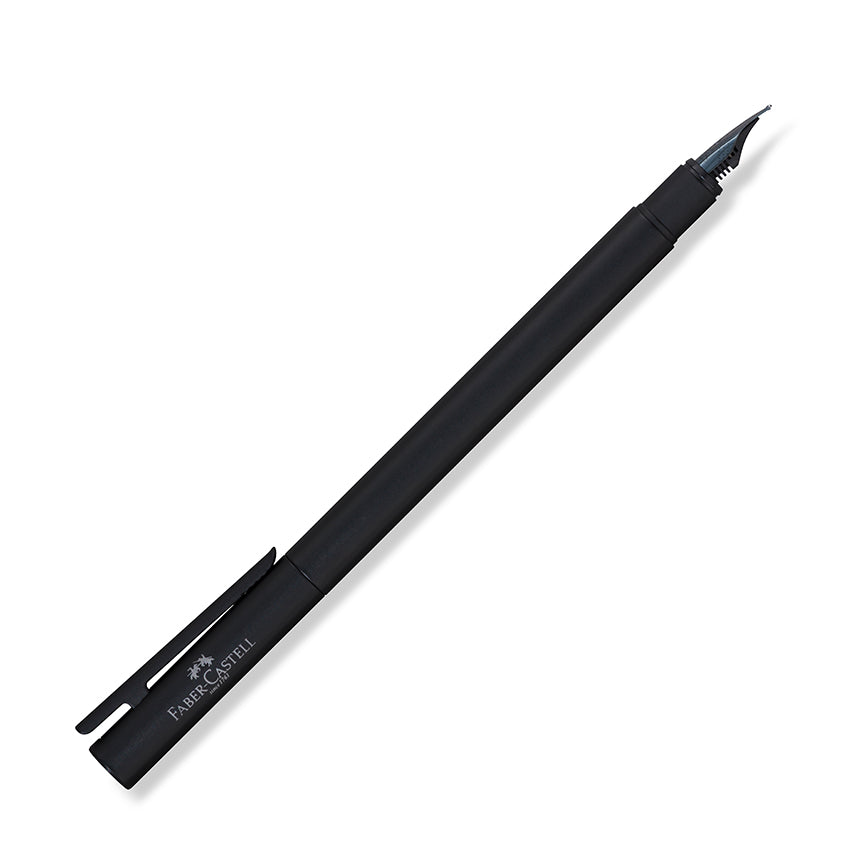 FABER-CASTELL DESIGN Neo Slim Black Matt/Black Chrome Fountain Pen-Medium Default Title