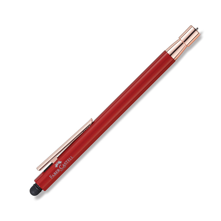 FABER-CASTELL DESIGN Neo Slim Oriental Red/Rose Gold Chrome Ball Pen+Styl Default Title