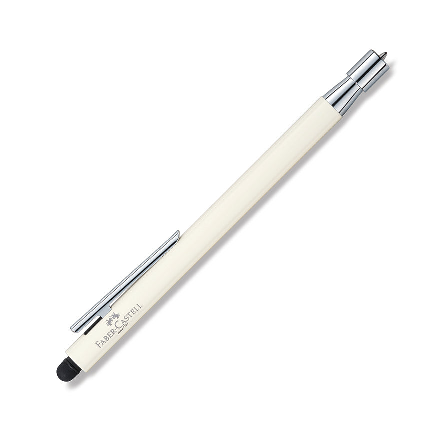 FABER-CASTELL DESIGN Neo Slim Ivory/Shiny Chrome Ball Pen+Stylus Default Title