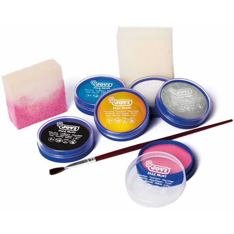 JOVI Face Paint Cream Set 8ml 6 Colours Princess+Accessories