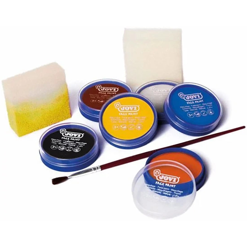 JOVI Face Paint Cream Set 8ml 6 Colours Party+Accessories