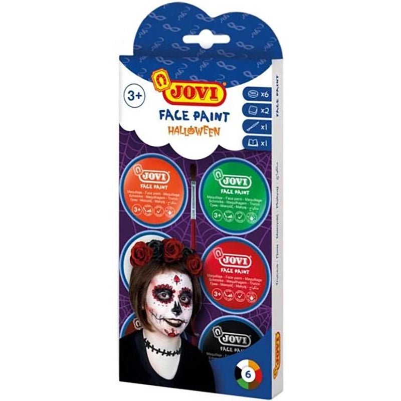 JOVI Face Paint Cream Set 8ml 6 Colours Halloween+Acces