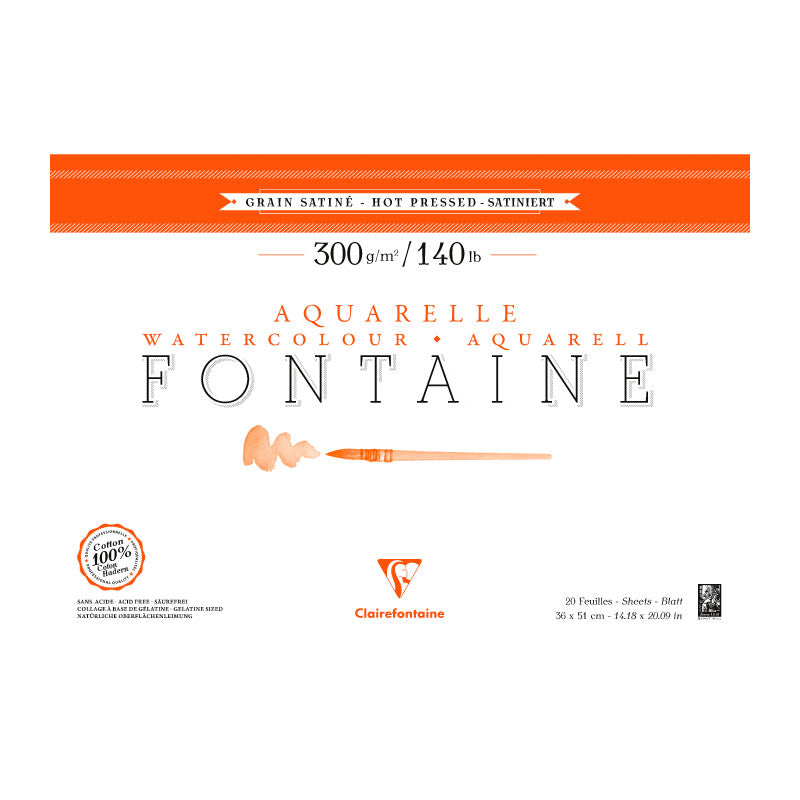 CLAIREFONTAINE Fontaine 4 Sides Hot Pressed 300g 36x51cm 20s