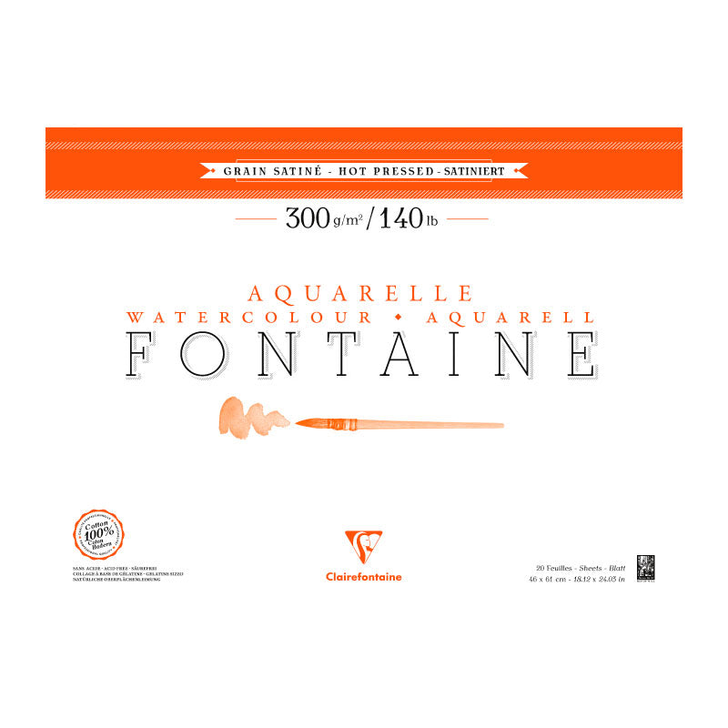 CLAIREFONTAINE Fontaine 4 Sides Hot Pressed 300g 46x61cm 20s