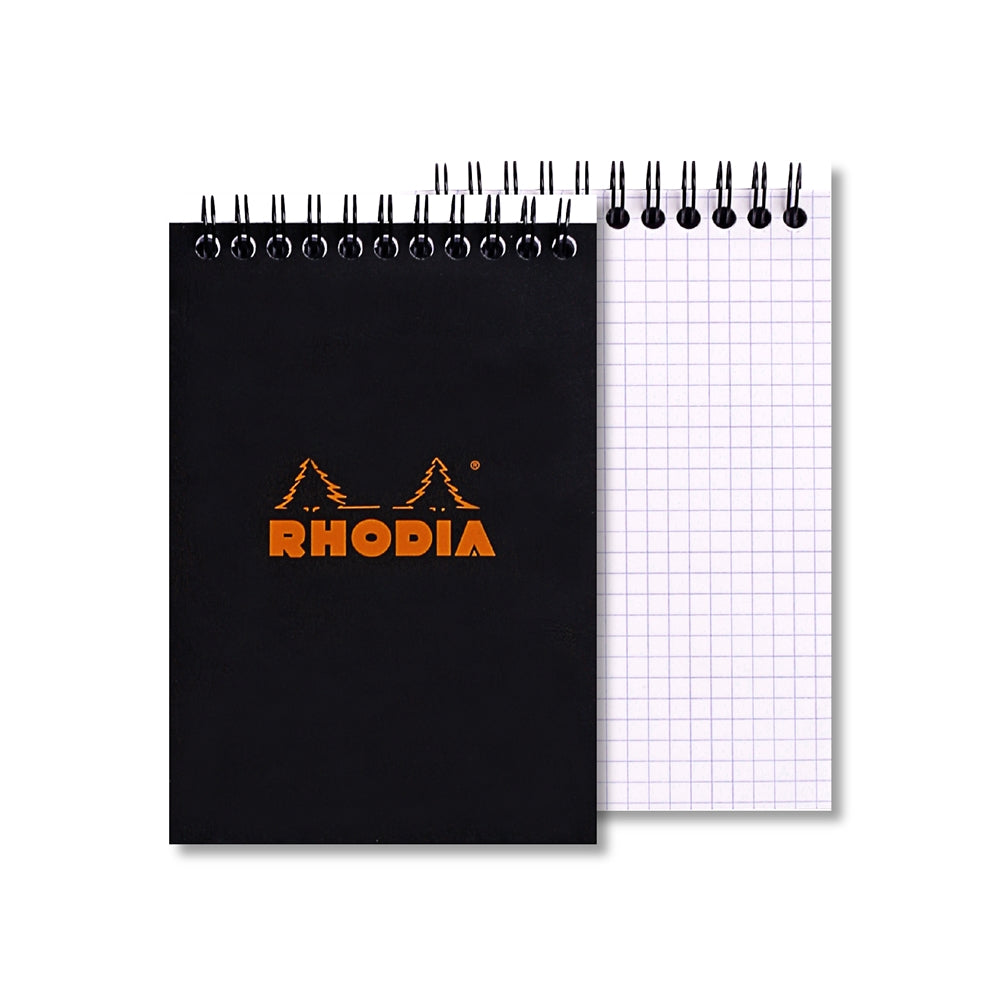 RHODIA Classic Notepad A6 105x148mm 5x5 Sq Black Default Title