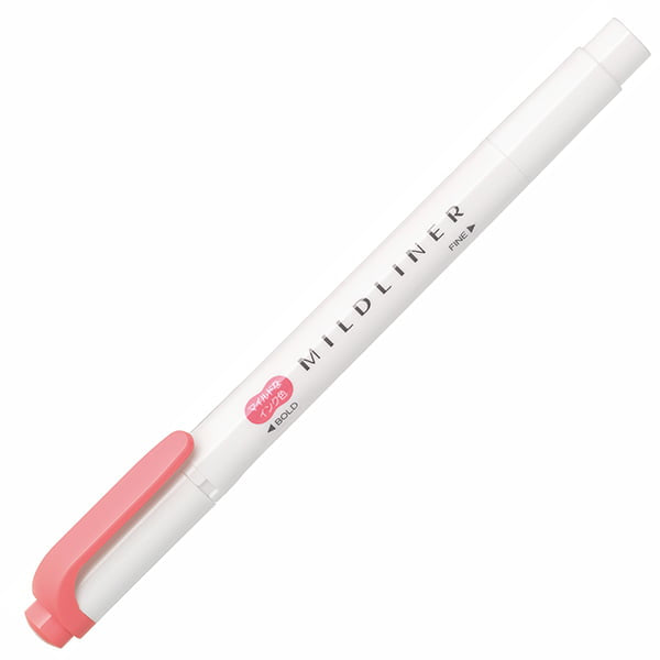 ZEBRA Mildliner Highlighter WKT7 Mild Coral Pink