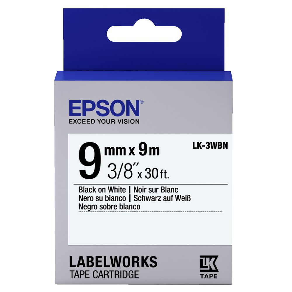 EPSON LK Tape Common 9mmx9m Black on White
