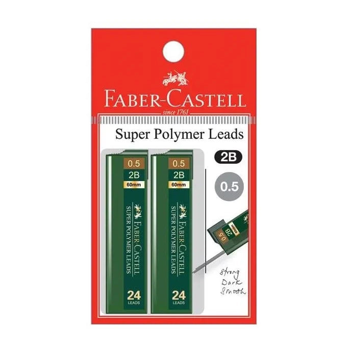 FABER-CASTELL Super Polymer Leads 124533 2B 0.5mm 2BC