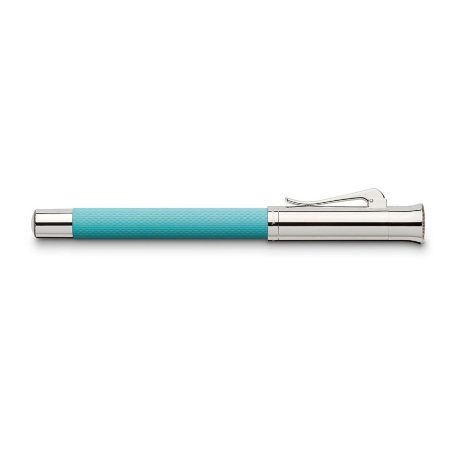GRAF VON FABER CASTELL Guilloche Turquoise Fountain Pen-Broad