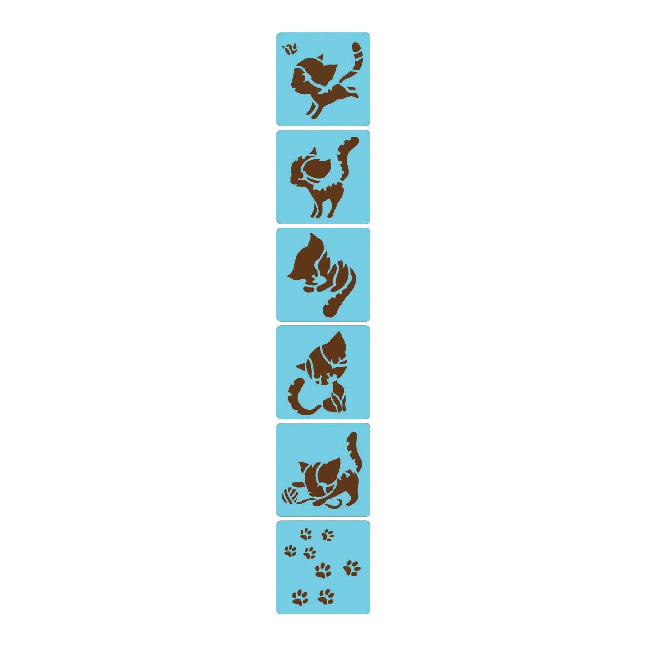 AVM Stencil Set of 6 Cats Default Title