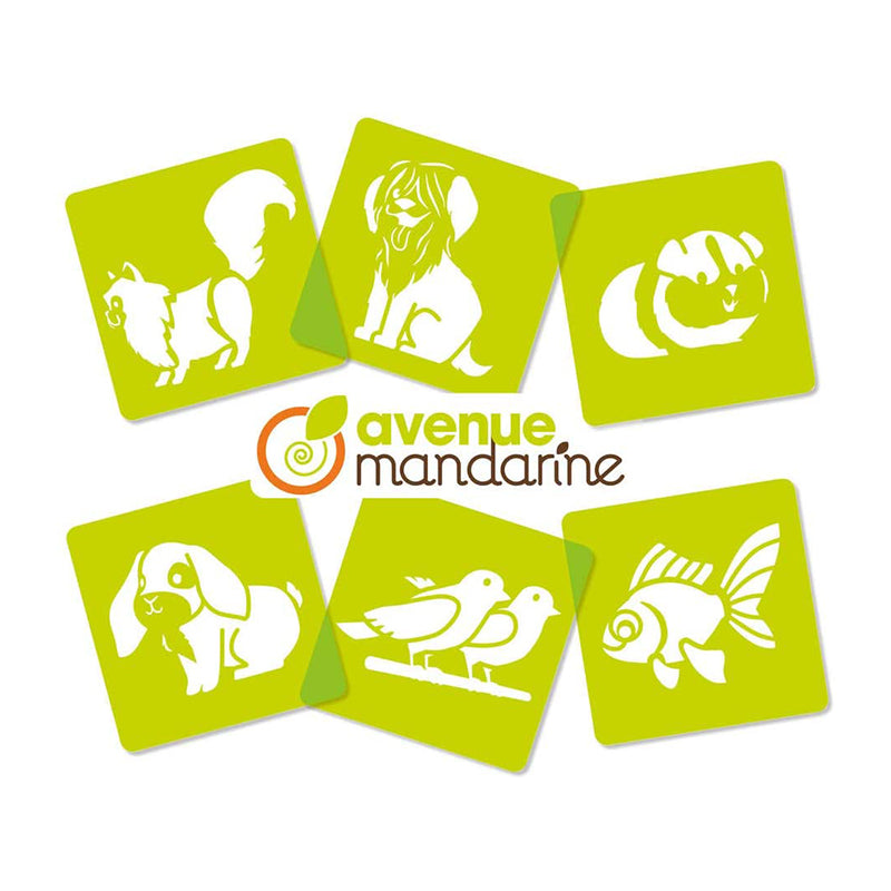 AVM Stencil Set of 6 Domestic Animals