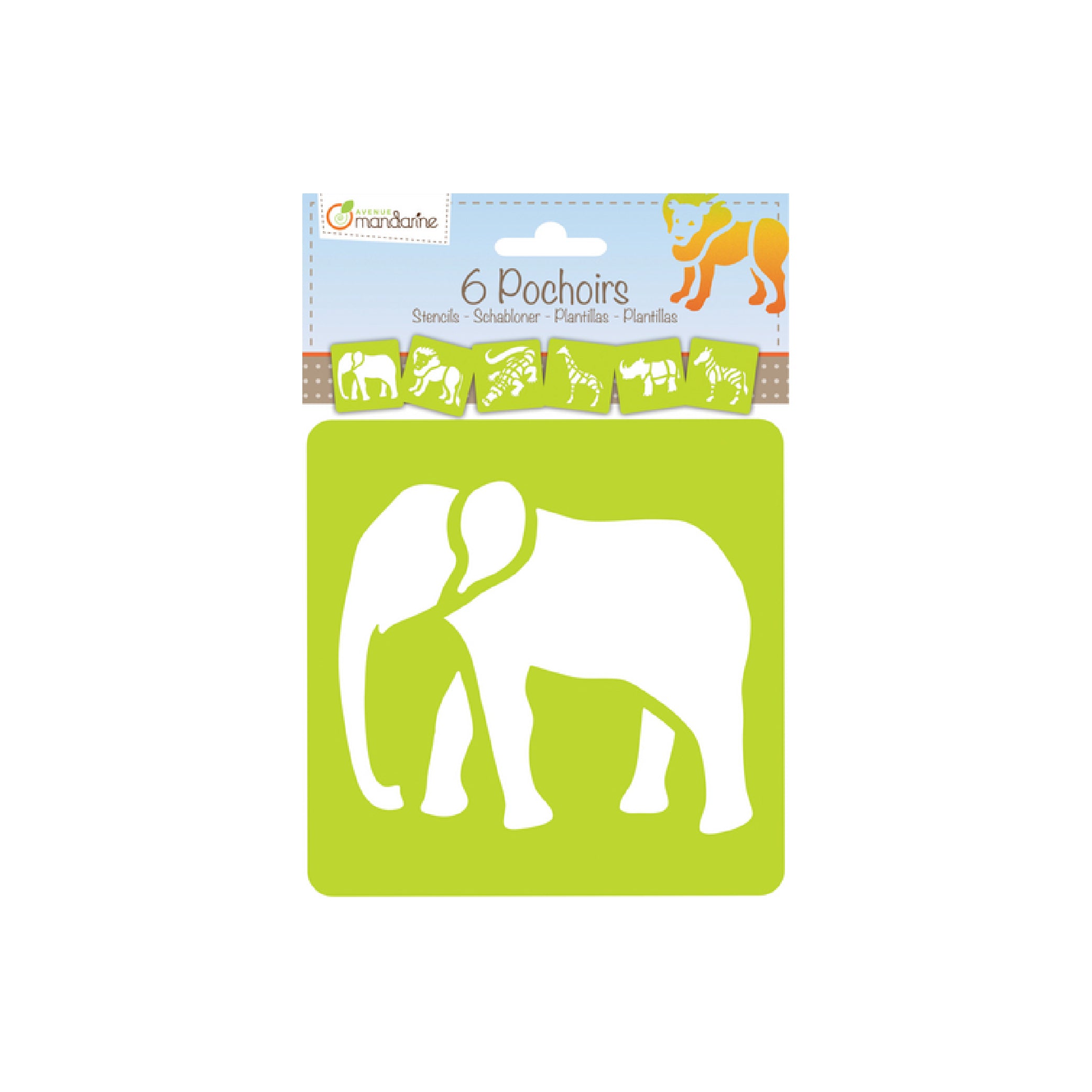 AVM Stencil Set of 6 Animals of the Savannah Default Title