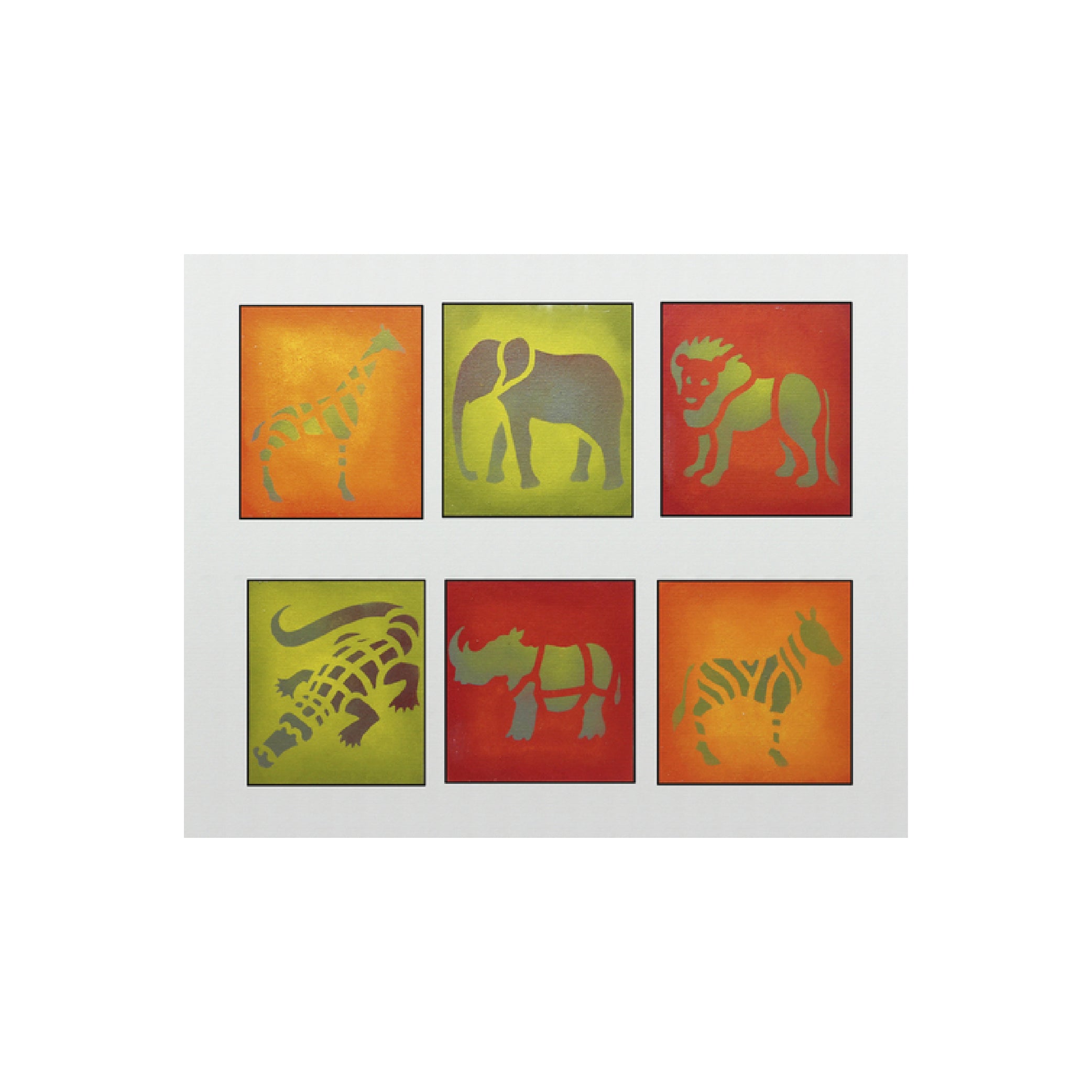 AVM Stencil Set of 6 Animals of the Savannah Default Title
