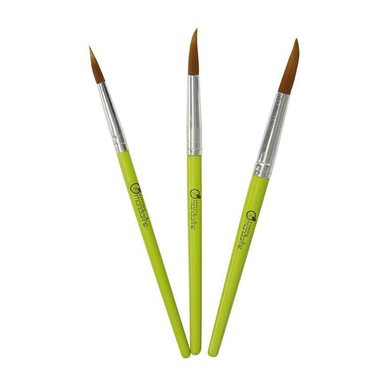 AVENUE MANDARINE Brushes Set of 3 Synthetic Round Default Title