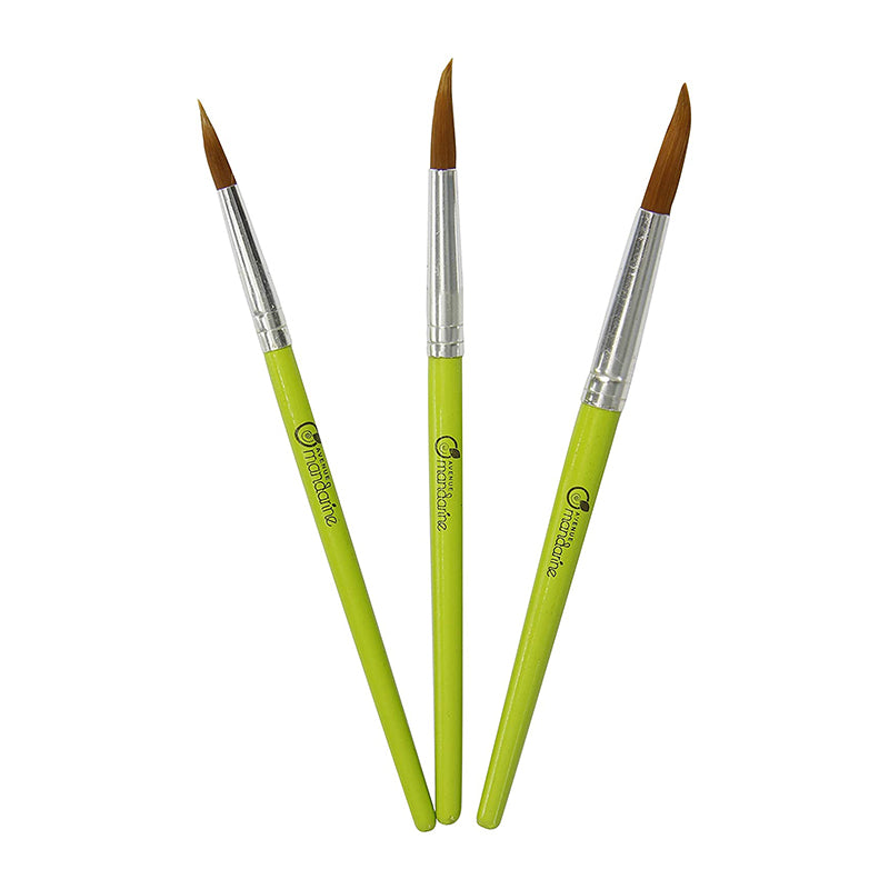 AVENUE MANDARINE Brushes Set of 3 Synthetic Round Default Title