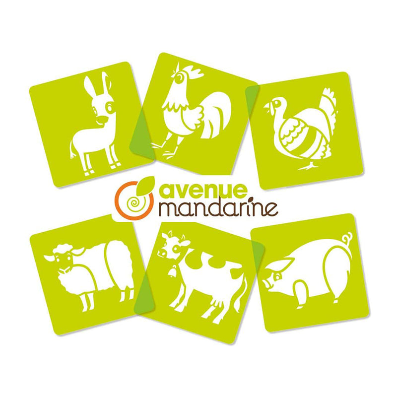 AVM Stencil Set of 6 Farm Animals