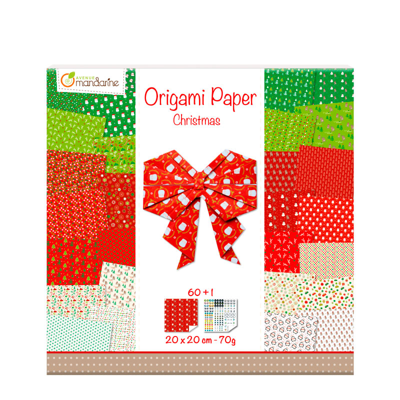 AVENUE MANDARINE Origami Paper 20.8x23.5cm Christmas 2 Default Title
