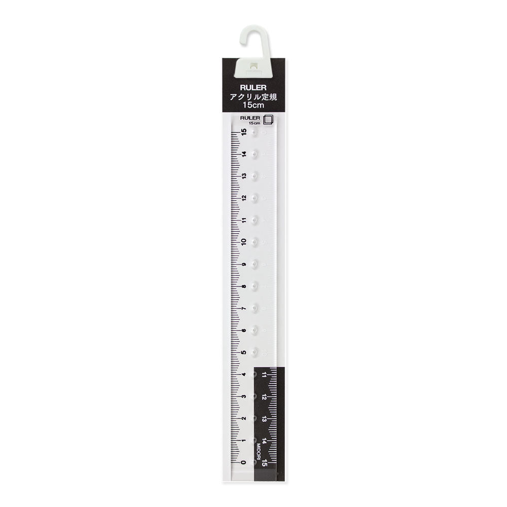 MIDORI CL Ruler 15cm Clear