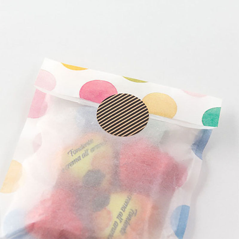 CHOTTO Roll Sticker Circle Kraft Black