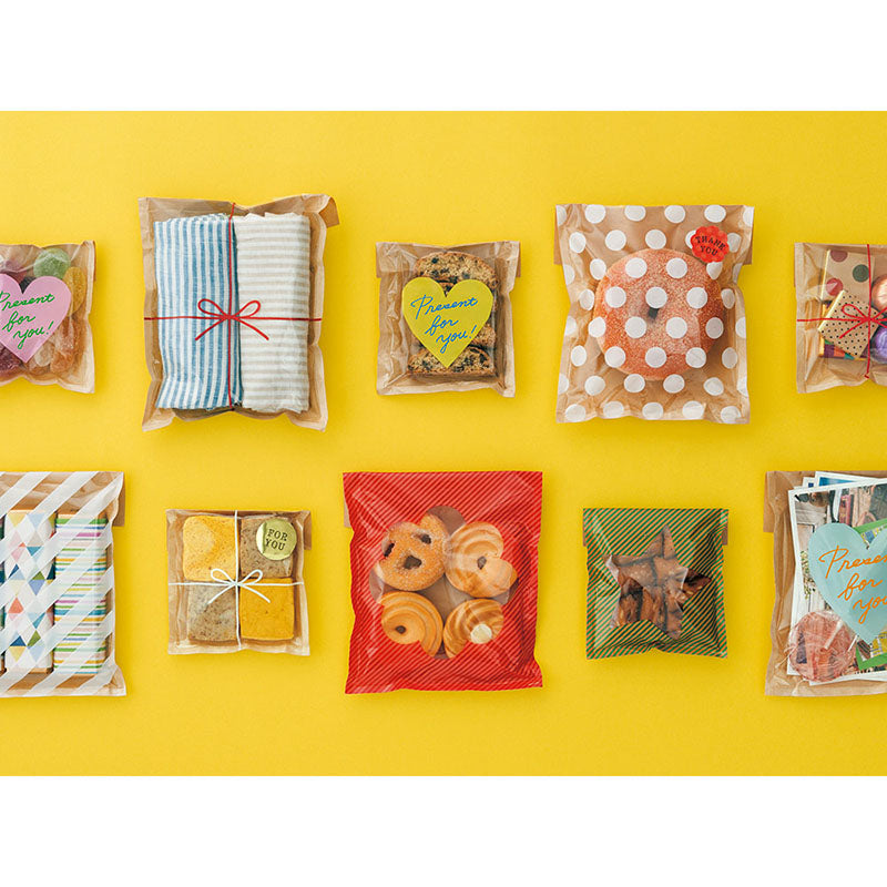 CHOTTO Clear Faced Bag S Front Prints-Heart Pink