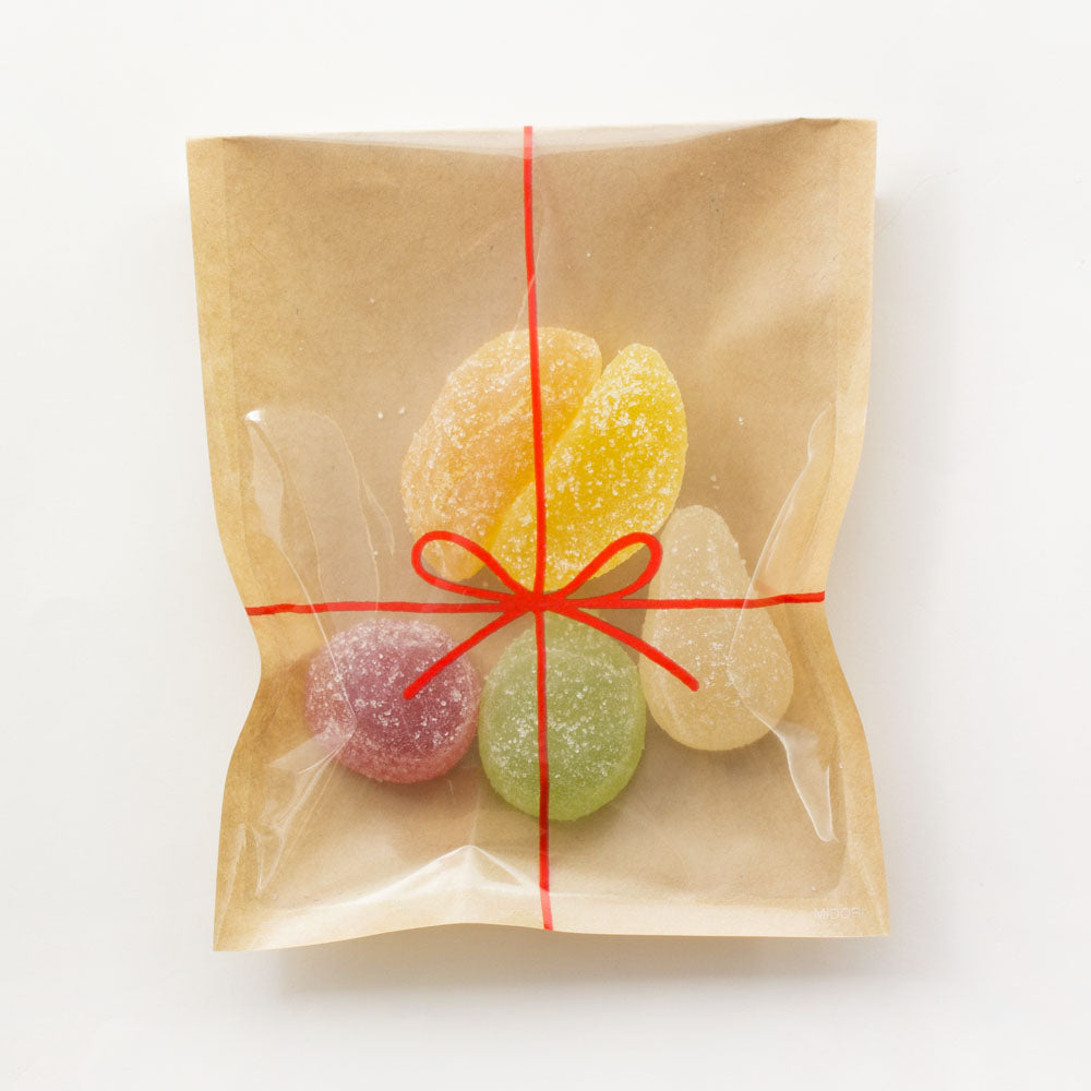 CHOTTO Clear Faced Bag S Front Prints-Ribbon Red