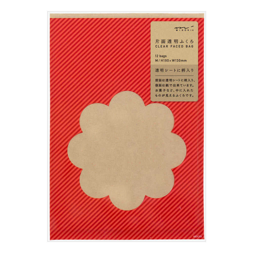 CHOTTO Clear Faced Bag M Front Prints-Flower Windo