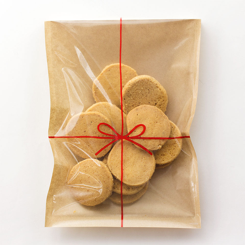 CHOTTO Clear Faced Bag M Front Prints-Ribbon Red