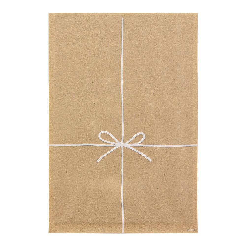 CHOTTO Clear Faced Bag M Front Prints-Ribbon White