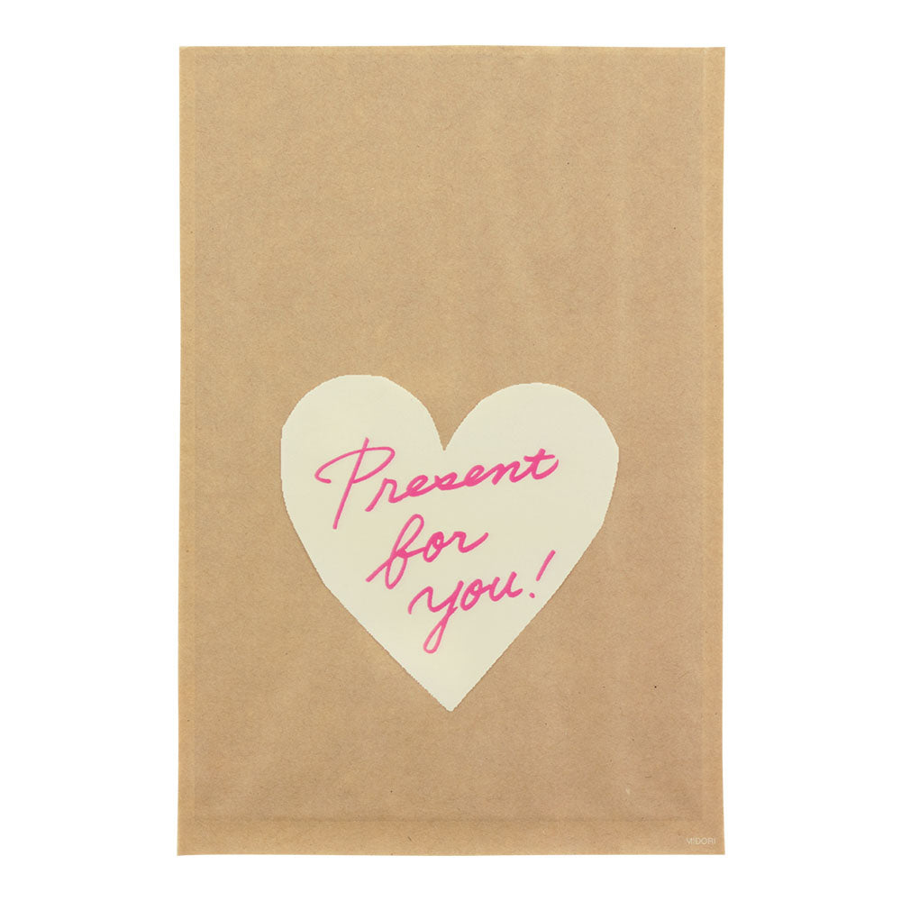 CHOTTO Clear Faced Bag M Front Prints-Hearts White