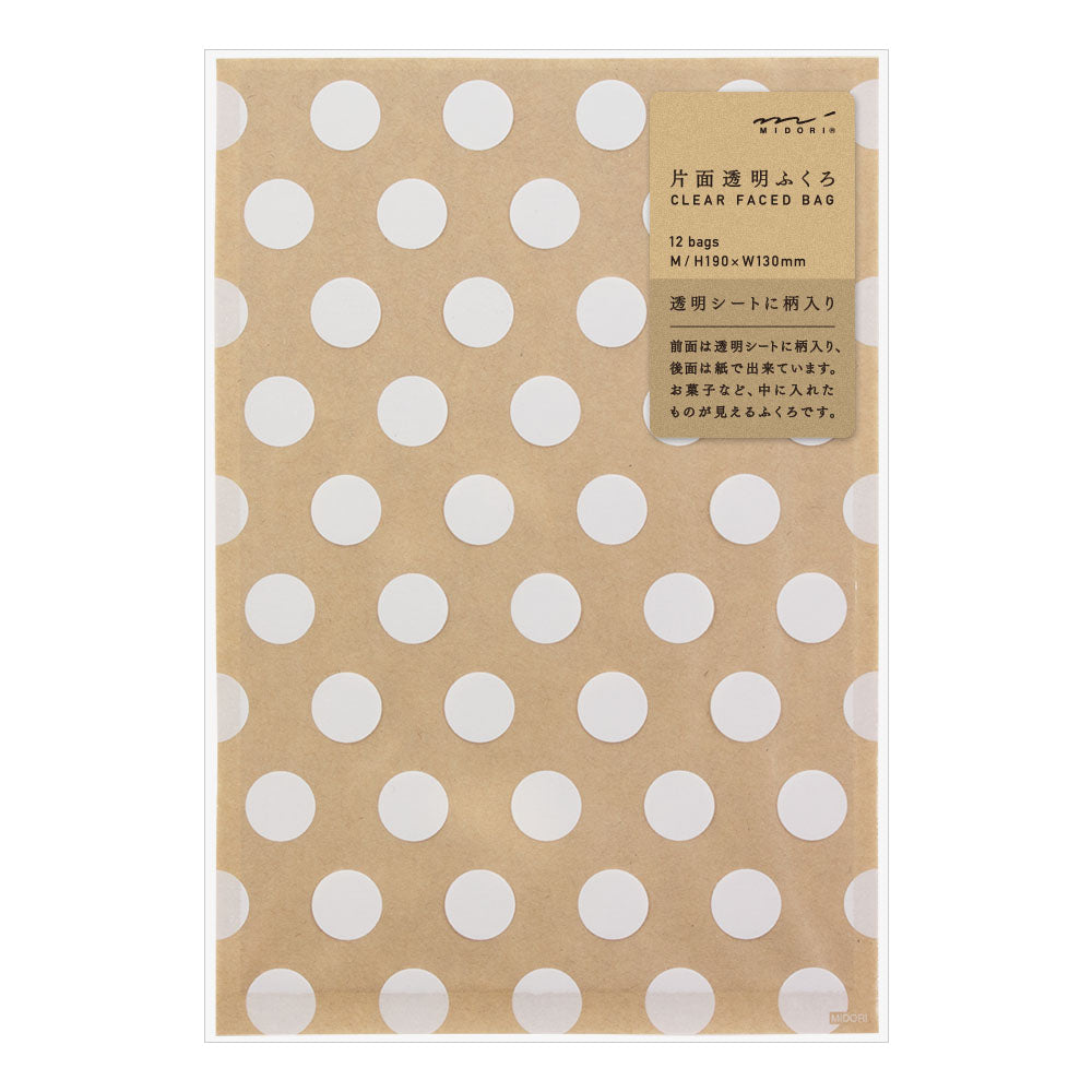 CHOTTO Clear Faced Bag M Front Prints-Dot
