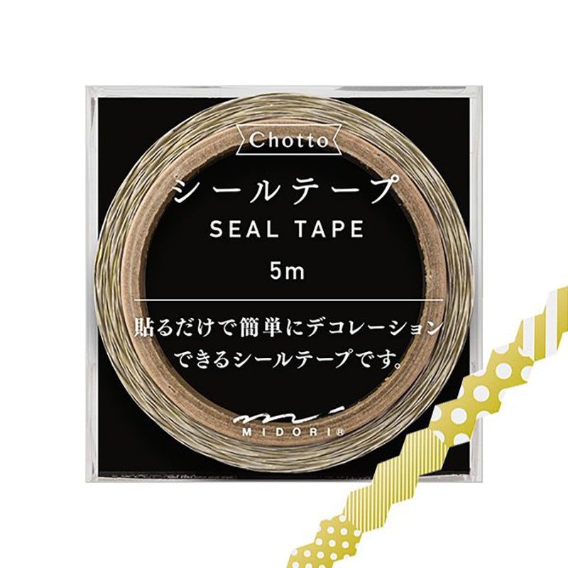 CHOTTO Seal Tape Dots-Stripe Gold