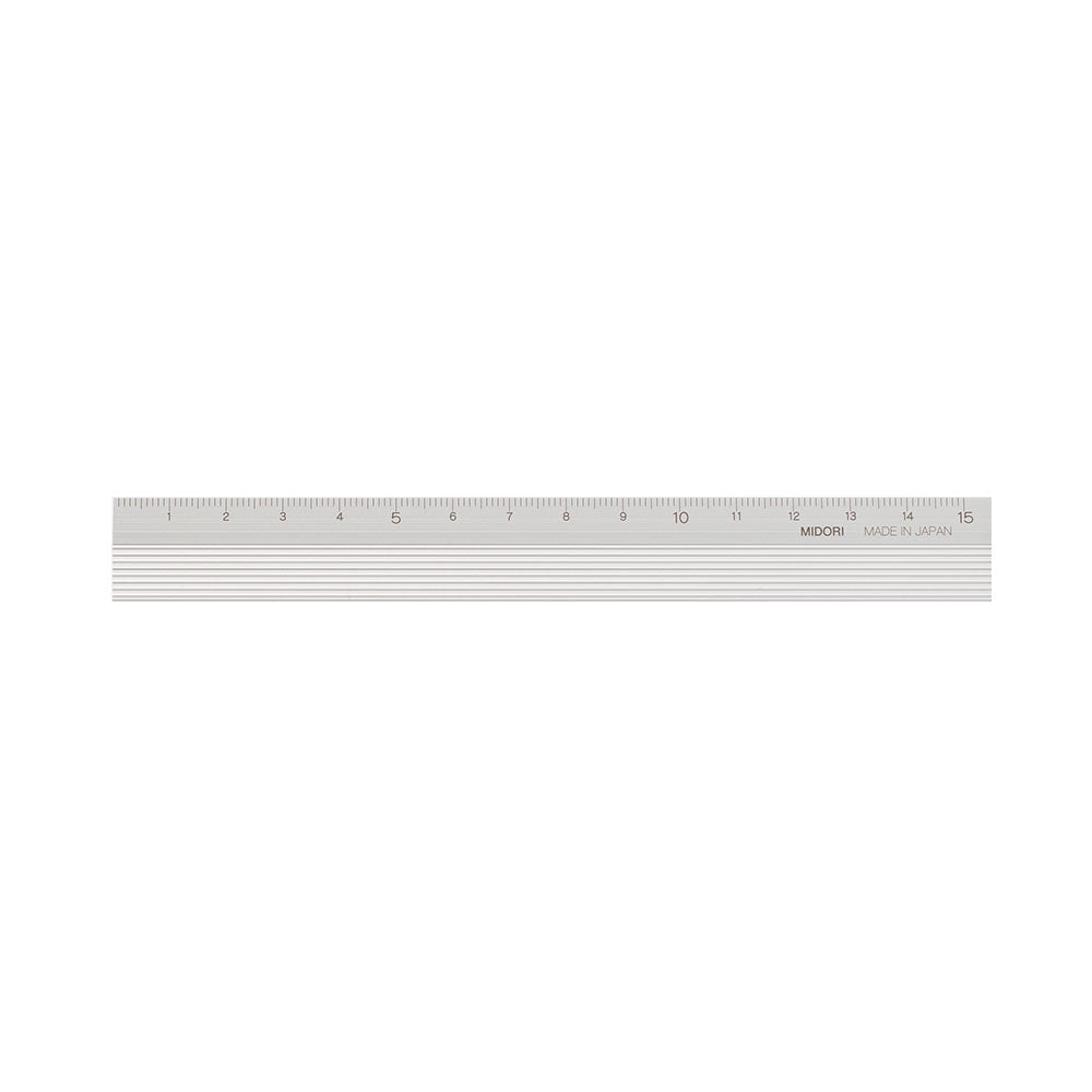MIDORI Aluminium Ruler Silver